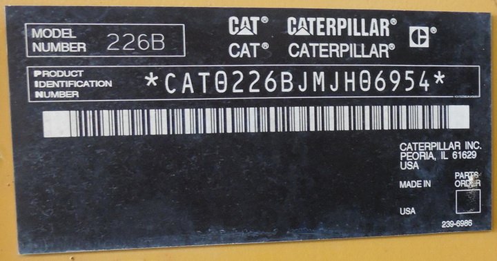 Caterpillar Serial Number Year Of Manufacture