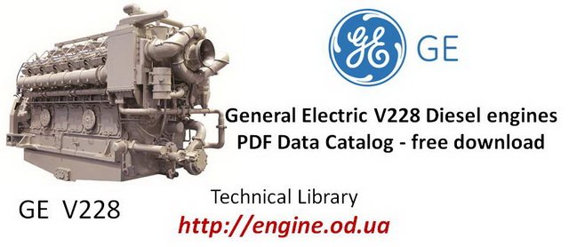 GE V228 Diesel Engines data Catalog