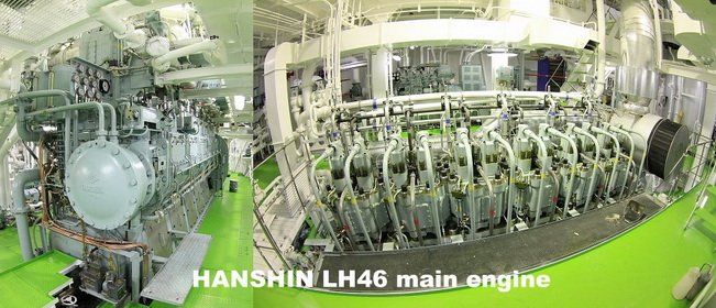 Hanshin diesel GE V250 engine