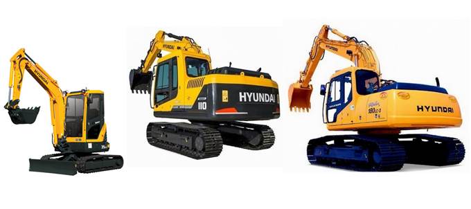 Hyundai crawler mini excavators