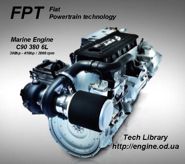 FTP 6 cyl. in line C90 380 marine engine