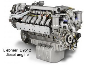 D9512 Libherr diesel engine
