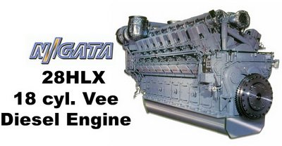 Niigata 28 HLX 18 cyl. Vee engine