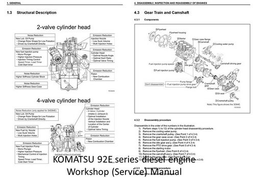 Komatsu 92E series engine service manual