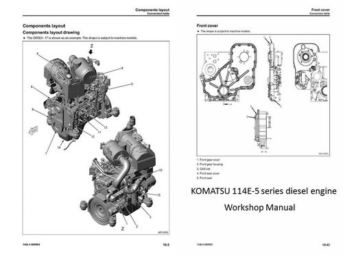 Komatsu 114E-5 serie diesel engine