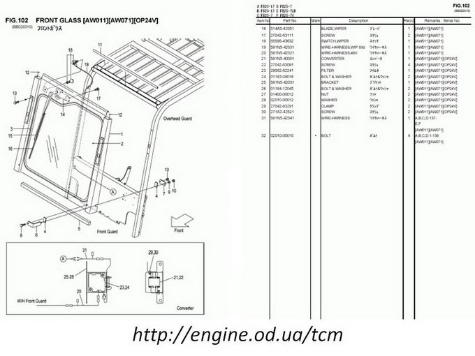 TCM Forklift Service Manuals And Spare Parts Catalogs