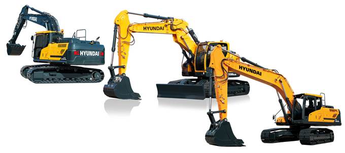Hyundai excavators HX series
