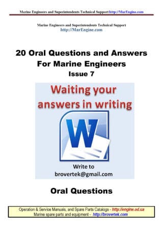 Questions and Answers for marine engineer part 7