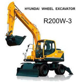 Hyundai Wheel Excavator R200W-3